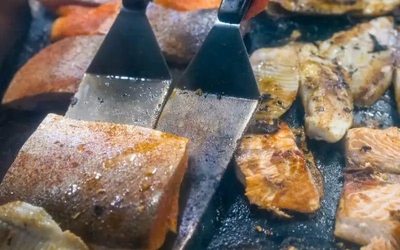 Metal spatulas can scratch your griddle