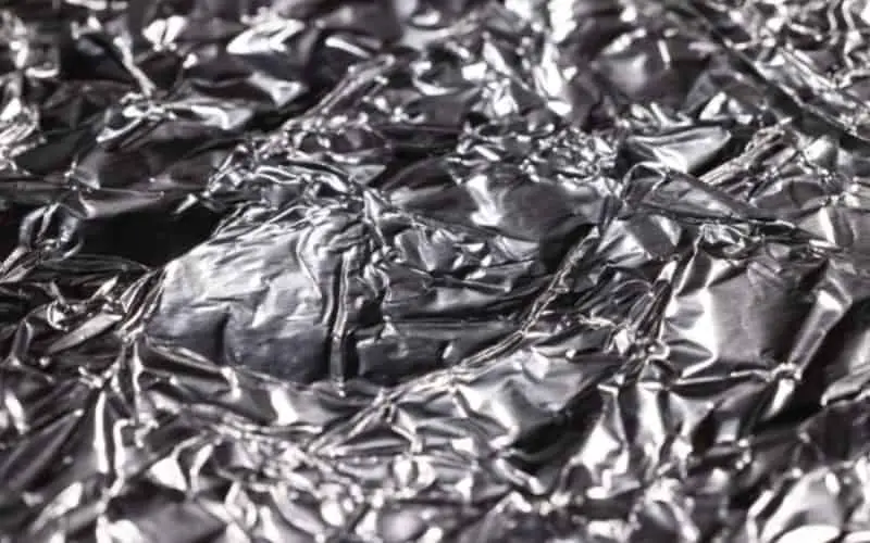 Wrinkled aluminum foil