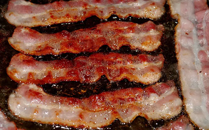 Bacon on a griddle