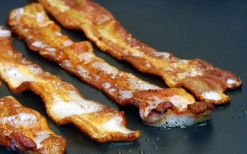 Bacon on a griddle