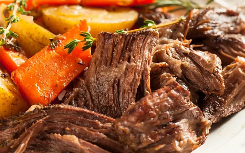 Pot roast with carrots and potatoes